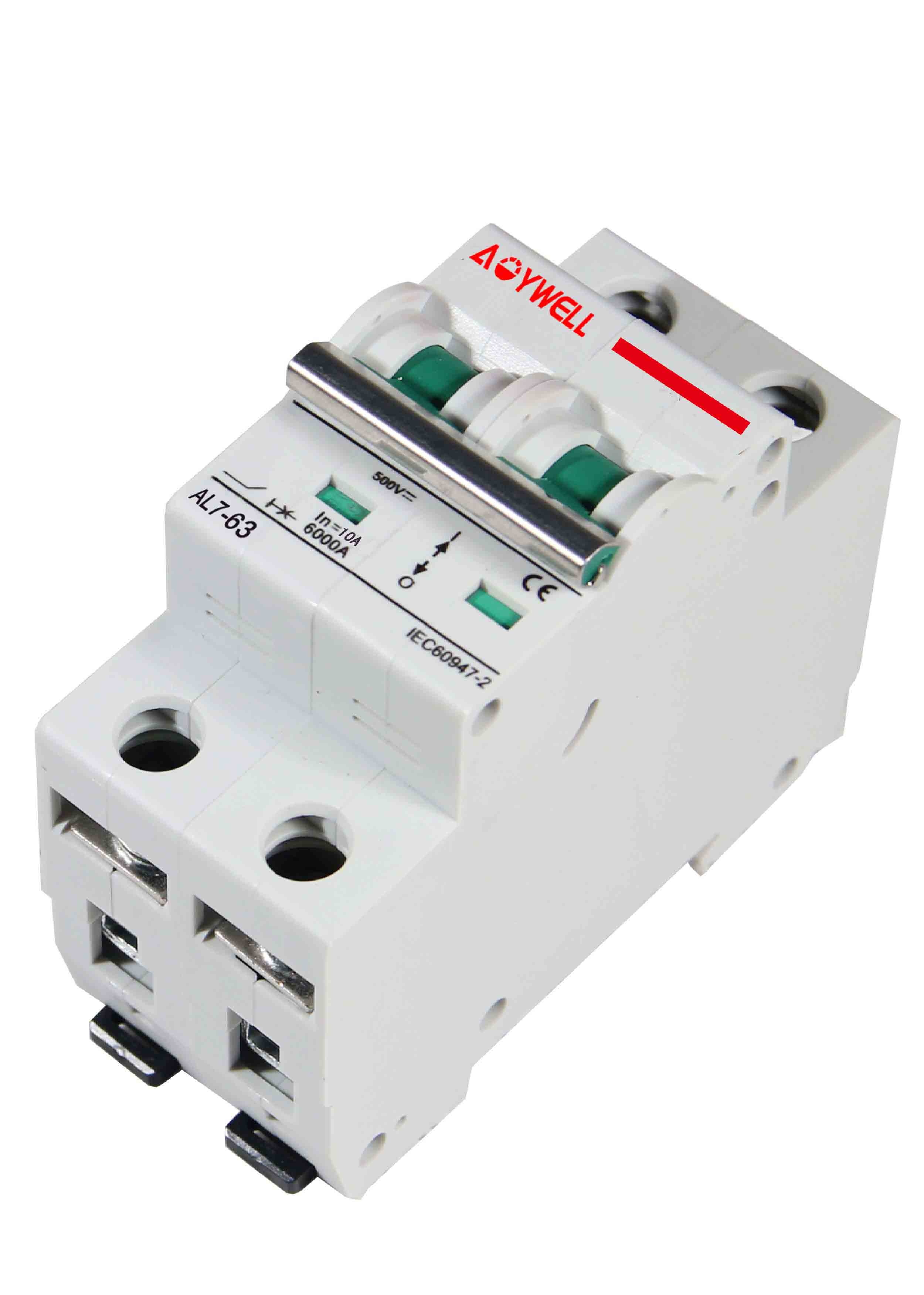 AL7-63 DC 500V 2P 6-63A DC MCB Circuit breaker