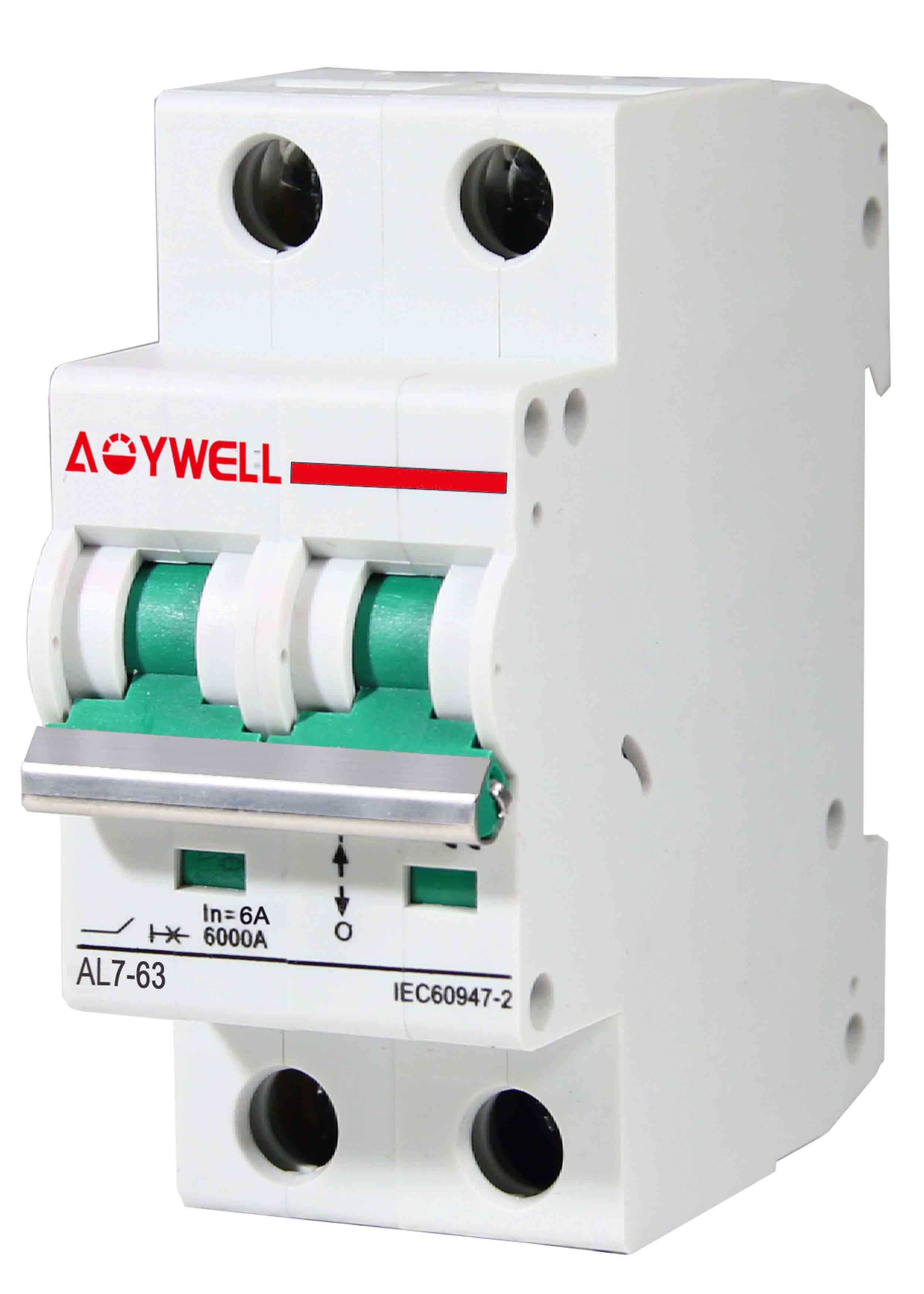AL7-63 DC 500V 2P 6-63A DC MCB Circuit breaker